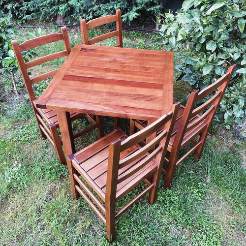 Set Tavolinë dhe 4 Karrige Druri