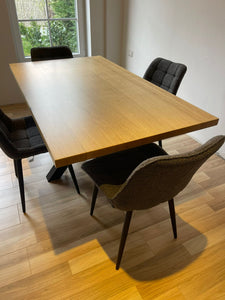 Set Tavolinë Ngrënie Druri Lisi dhe 4 Karrige