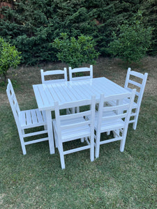 Set Tavolinë dhe 6 Karrige Druri