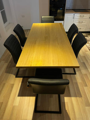 Set Tavolinë Ngrënie Druri Lisi dhe 6 Karrige