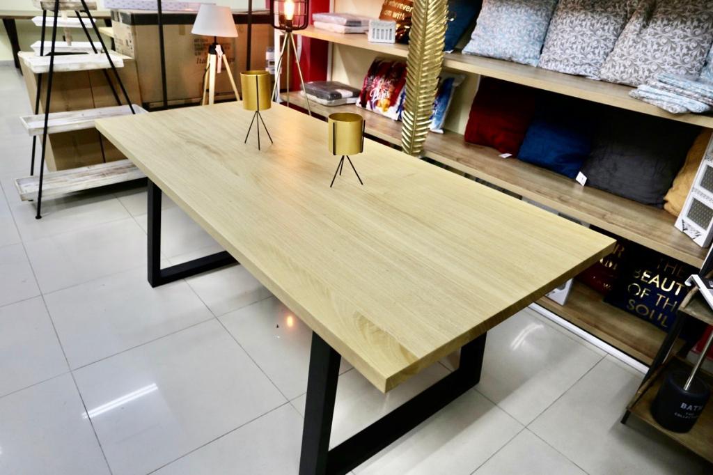 Tavoline Ngrënie Druri Lisi Dizajn Modern