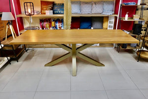 Tavoline Ngrënie Druri Dizajn Modern Strukture Gold