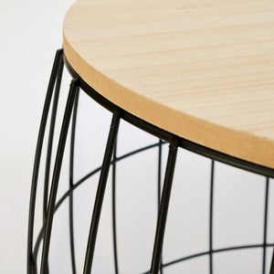 Tavoline me Strukturë Hekuri dhe Druri 40.5 cm